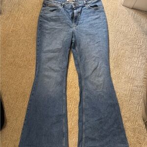 Wrangler Women's Light Blue High-Rise Fierce Flare Jeans